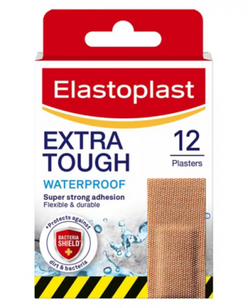 Elastoplast Extra Tough Waterproof Fabric Plasters, 12 Pack