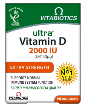 Vitabiotics Ultra Vitamin D 2000 IU Extra Strength 96 Tablets