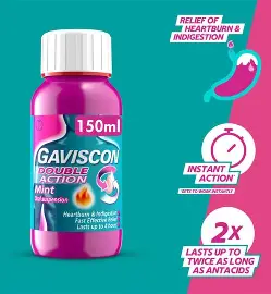 Gaviscon Double Action Liquid Mint-150ml